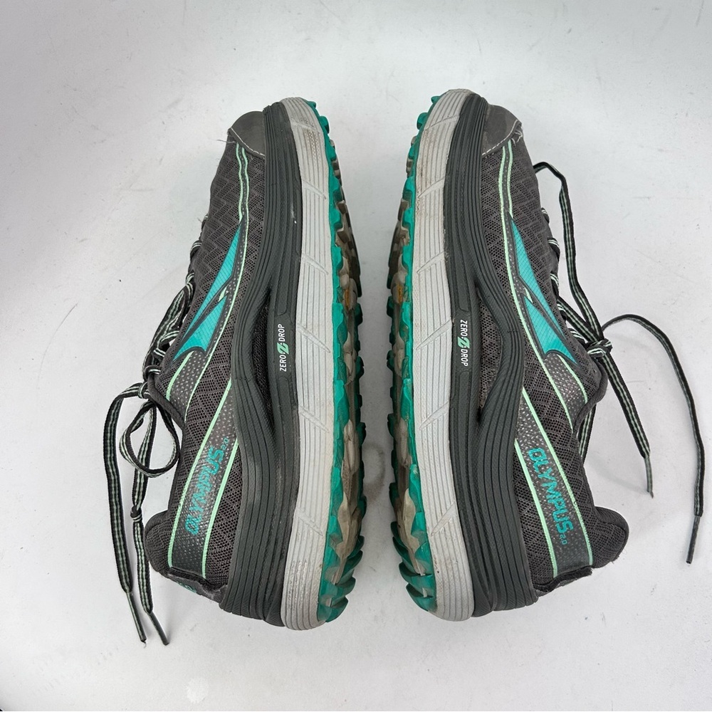 ALTRA Olympus 2.0 Trail Running Shoe Women's 7.5 Foot Shaped Zero Drop Gray Teal - Picture 8 of 12